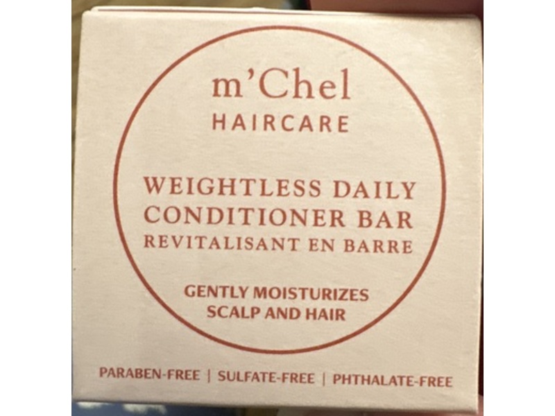 m'Chel Haircare Weightless Daily Conditioner Bar, 2.15 oz/60 g