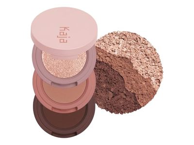 Kaja Beauty Bento Bouncy Matte & Shimmer Eyeshadow Trio, 08 Chocolate Dahlia, 0.12 oz/3.6 g