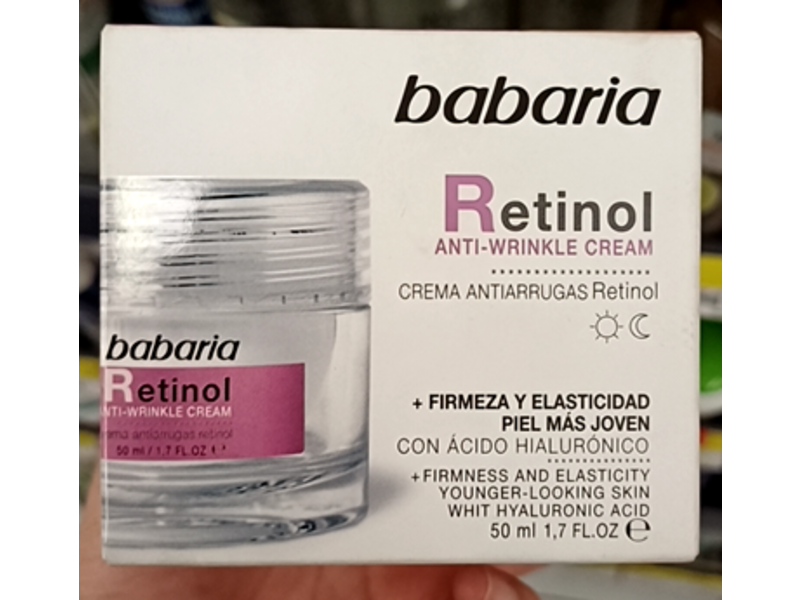 Babaria Retinol Anti-Wrinkle Cream, 1.7 fl oz/50 mL