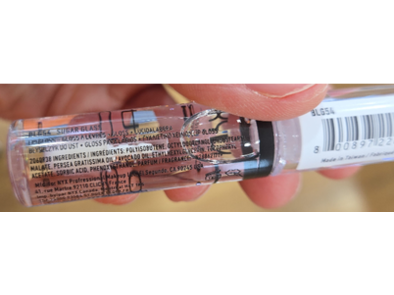 Nyx Professional Makeup Butter Gloss, Sugar Glass, 0.27 fl oz/8 mL