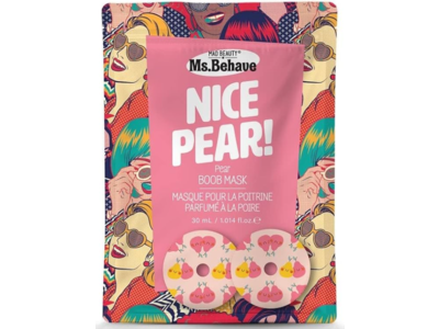 MAD Beauty Ms.Behave Boob Mask, Nice Pear, 1.014 fl oz/30 mL