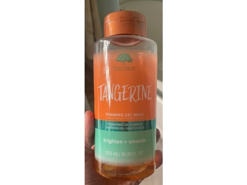 Tree Hut Brighten + Smooth Foaming Gel Wash, Tangerine, 18 fl oz/532 mL