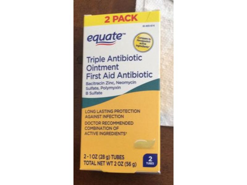 Equate First Aid Triple Antibiotic Ointment, 2 oz/56 g, 2 count