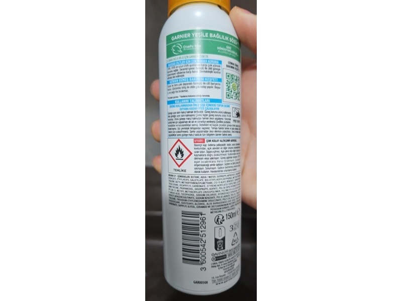 Garnier Ambre Solaire Sunscreen, SPF 50+, 150 mL