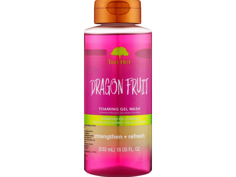 Tree Hut Strengthen + Refresh Foaming Gel Wash, Dragon Fruit, 18 fl oz/532 mL