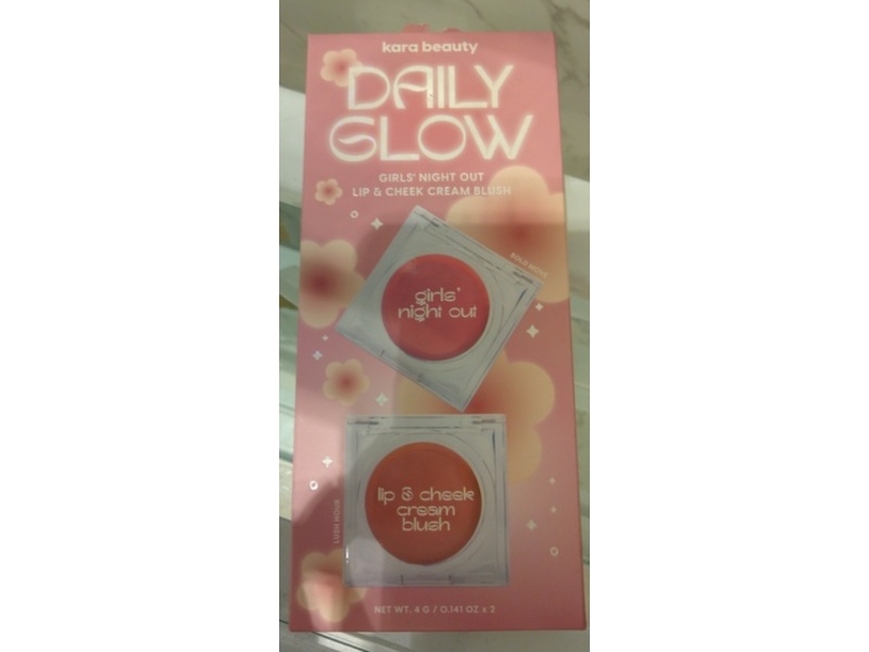 kara Beauty Daily Glow Girls Night Out Lip & Cheek Cream Blush, Bols Move + Lush Hour, 0.141 oz/4 g