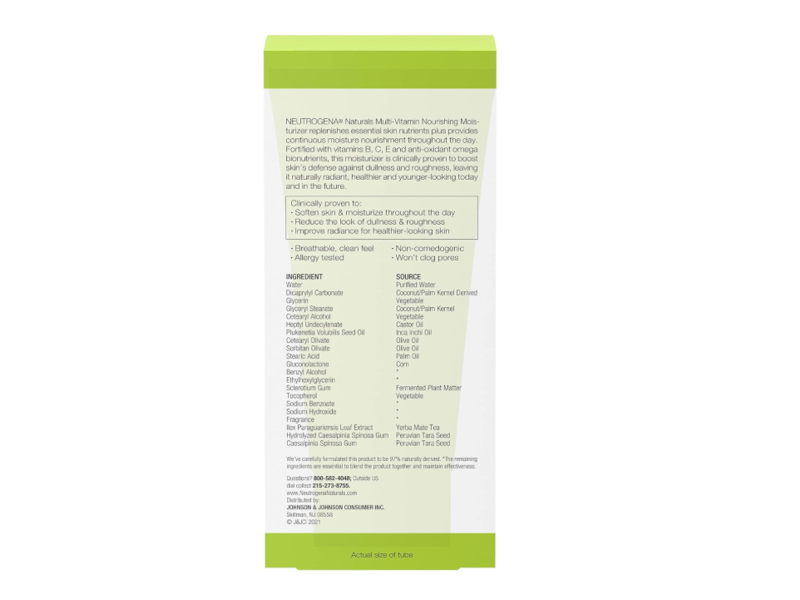 Neutrogena Naturals Multi-Vitamin Nourishing Moisturizer, 3 fl oz/88 mL