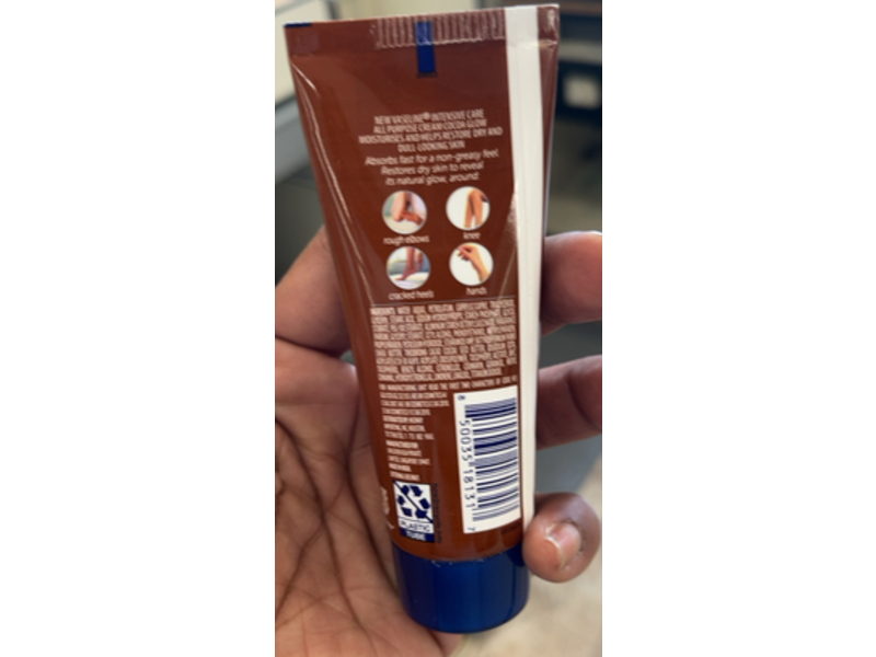 Vaseline Intensive Care All Purpose Cream Cocoa Glow, Pure Cocoa Butter, 1.41 oz/40 g, Pack Of 4