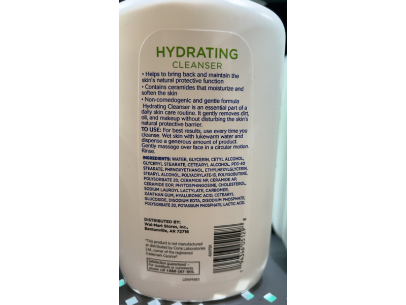 Equate Beauty Hydrating Cleanser, 12 fl oz/355 mL