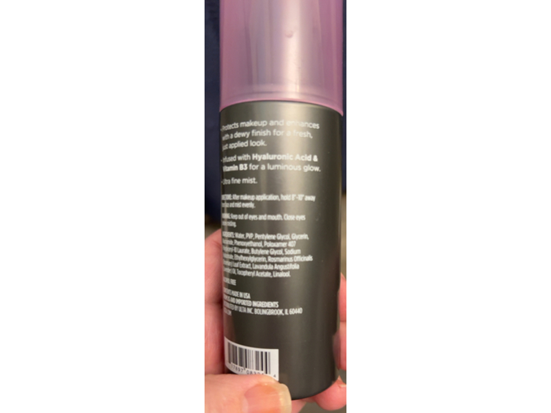 Ulta Beauty Wannabe Fresh Makeup Setting Spray, Dewy Finish, 3.38 fl oz/100 mL