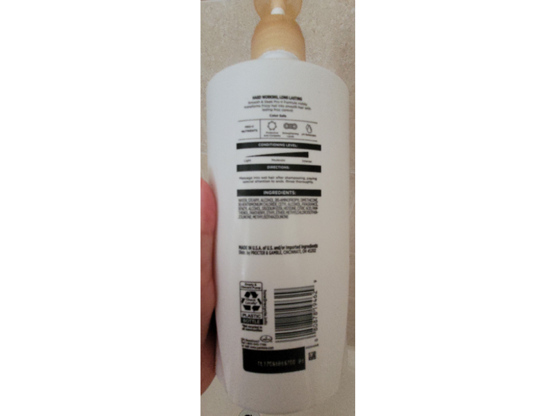 Pantene Smooth & Sleek Conditioner, 21.4 fl oz/635 mL