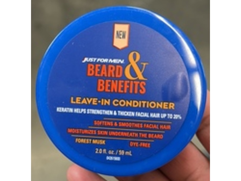 Just For Men Leave-in-Conditioner, Beard & Benefits, 2.0 fl oz/59 mL