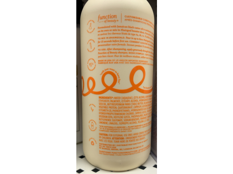 Function of Beauty Coily Hair Conditioner, Jamaican Black Castor Oil, 11 fl oz/325 mL
