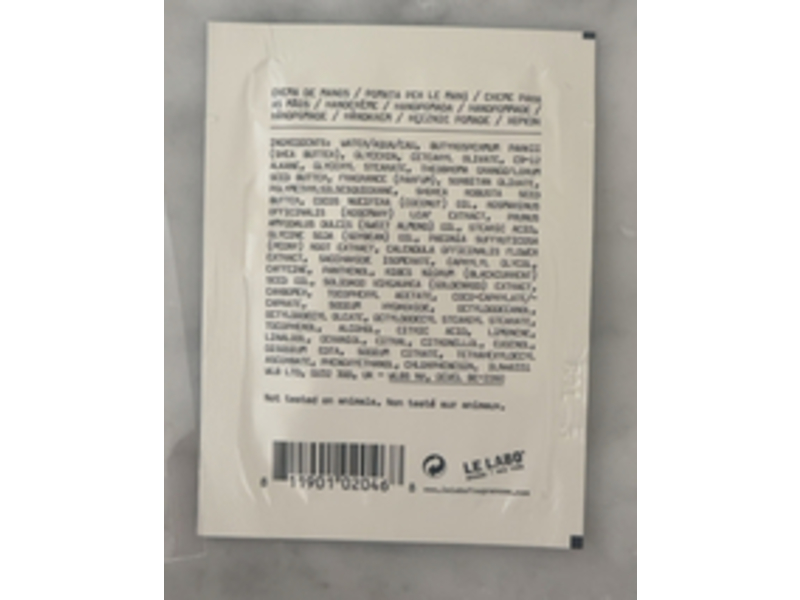 Le Labo Hand Pomade, Shea Butter, 0.10 fl oz/3 mL