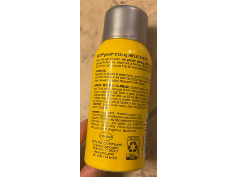 Schwarzkopf Got2B Glued Blasting Freeze Spray, 2 oz/56.7 g
