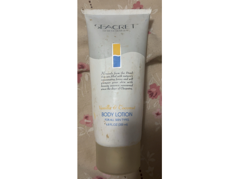 Seacret Body Lotion, Vanilla & Coconut, 6.8 fl oz/200 mL