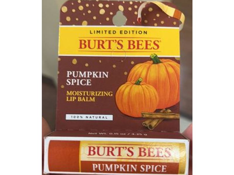 Burt's Bees Moisturizing Lip Balm, Pumpkin Spice, 0.15 oz/4.25 g
