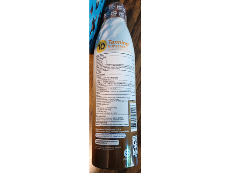 Equate Tanning Sunscreen, Dry Oil, SPF 10, 5.5 oz/156 g