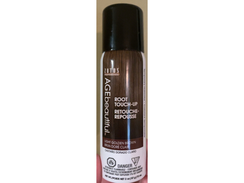 Zotos Age beautiful Root Touch Up Hair Color Spray, Light Golden Brown, 2 fl oz/72 mL