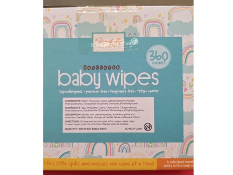 Incredibly Clean Baby Wipes, Unscented, 360 Count