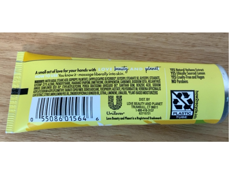 Beloved Hand Lotion, Lemon & White Verbena, 1 oz