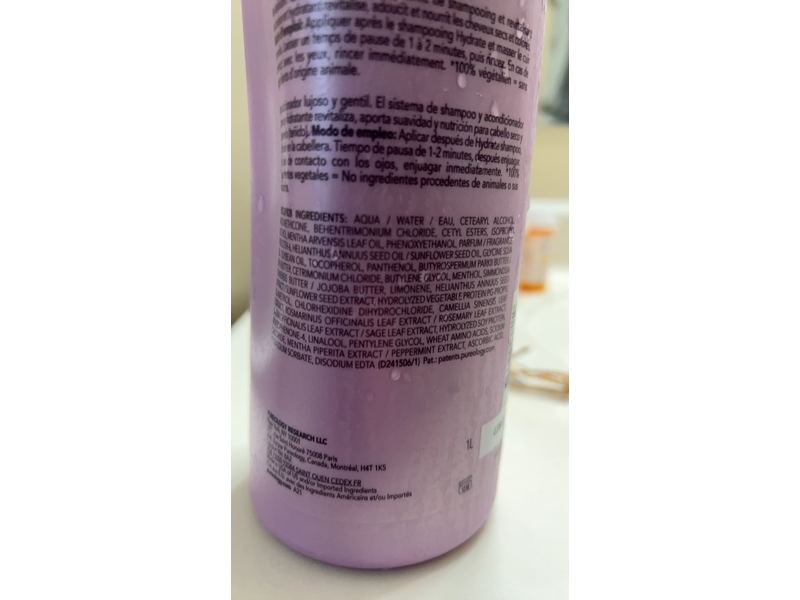 Pureology Hydrate Conditioner, Dry, Color-Treated Hair, 33.8 fl oz/1 L