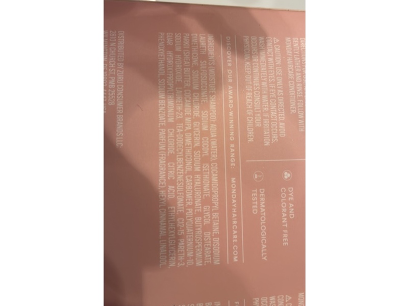 Monday Haircare Moisture Shampoo + Conditioner Set For Dry And Dull Hair, 12 fl oz/354 mL