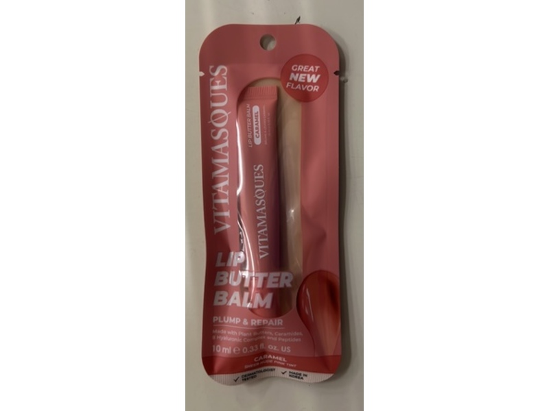 Vitamasques Plump & Repair Lip Butter Balm, Caramel, 0.33 fl oz/10 mL