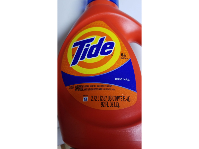 Tide Laundry Detergent, Original, 64 Loads, 92 fl oz/2.72 L