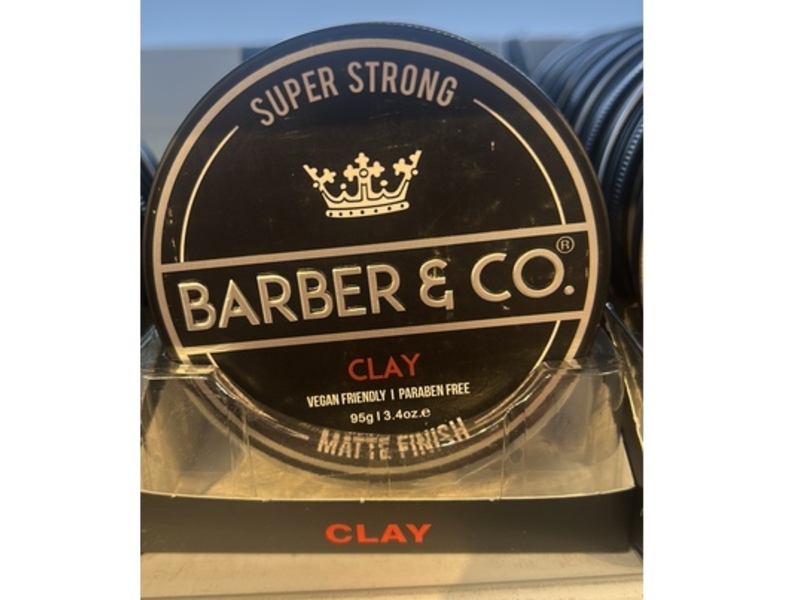 Barber & Co. Super Strong Matte Finish Hair Clay, 3.4 fl oz/95 g