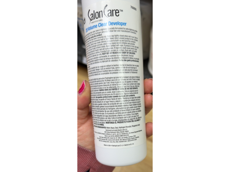 Salon Care 20 Volume Clear Developer, 16 fl oz/473 mL