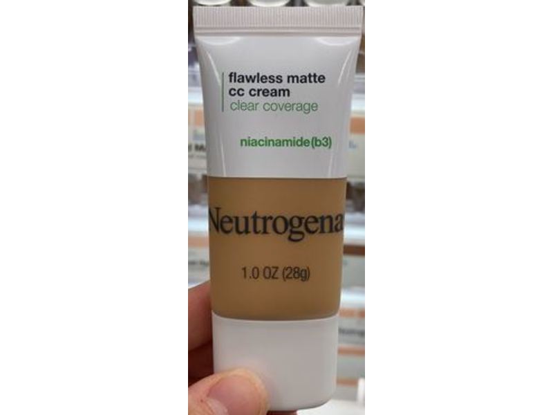 Neutrogena Flawless Matte CC Cream Clear Coverage, Niacinamide (b3), 6.0 Wheat, 1 fl oz/28 g