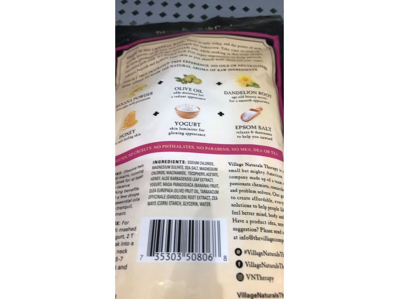 Village Naturals Women's Fragrance Free Super Soak, 36 oz/2.25 lbs, Pack Of 2