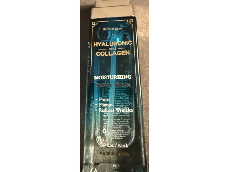 Fleur De Peau Hyaluronic and Collagen Moisturizing Facial Serum, 1.69 fl oz/50 mL