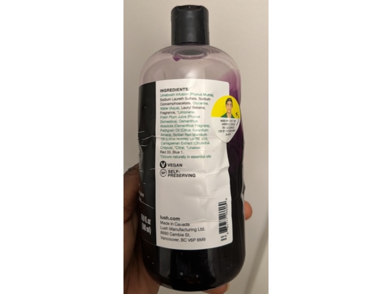 Lush Shower Gel, Plum Rain, 16.9 fl oz/500 mL
