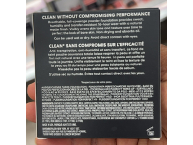 Bareminerals Barepro 16Hr Skin - Perfecting Powder Foundation, Medium Deep 40 Warm, 0.28 oz/8 g