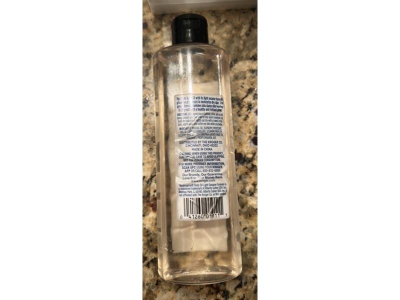 Kroger Light Body Oil, Sesame Oil, 8.5 fl oz/250 mL
