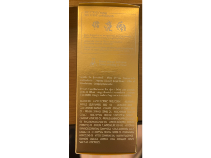 L'Occitane en Provence Immortelle Divine Youth Oil, 1 fl oz/30 mL