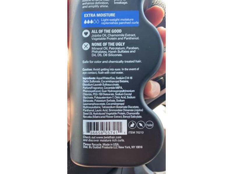 Twist By Ouidad On-Repeat Gentle Oil Infused Shampoo, 13 fl oz/385 mL