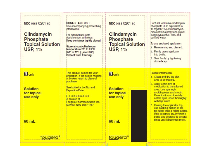 Clindamycin Phosphate Topical Solution USP, 1%, 60 mL, Fougera (RX)