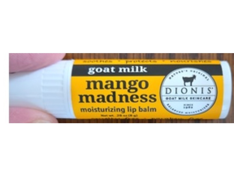 Dionis Goat Milk Skincare Moisturizing Lip Balm, Mango Madness, 28 fl oz/8 g, Pack Of 6