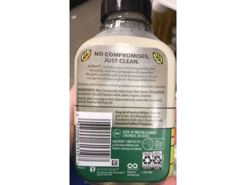 NBD. Foaming Hand Soap, Yuzu & Orange Flower Scent, 10.5 fl oz/311 mL