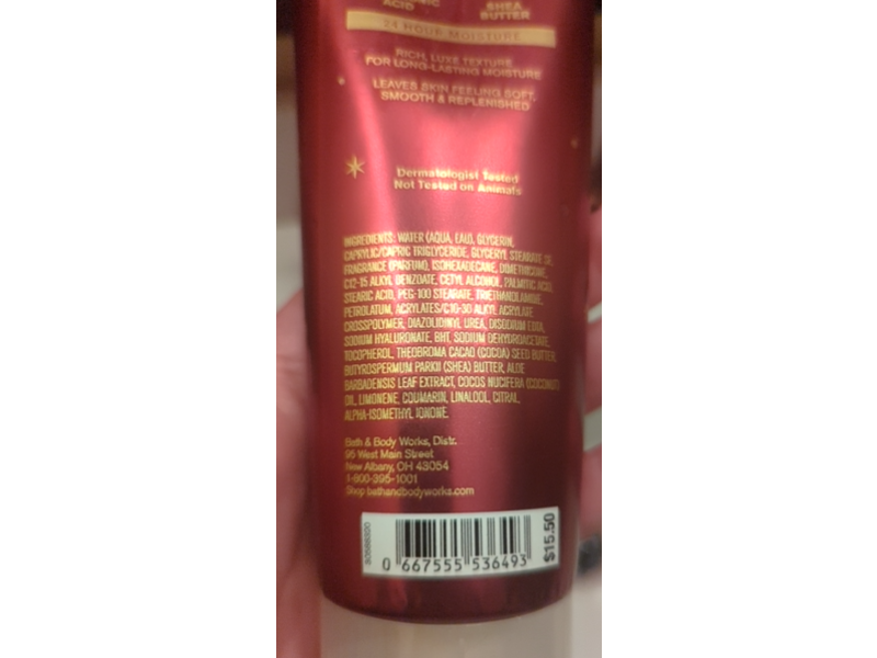 Bath & Body Works Love Cotton Candy Champagne Ultimate Hydration Body Cream, Hyaluronic Acid, 8 oz/226 g