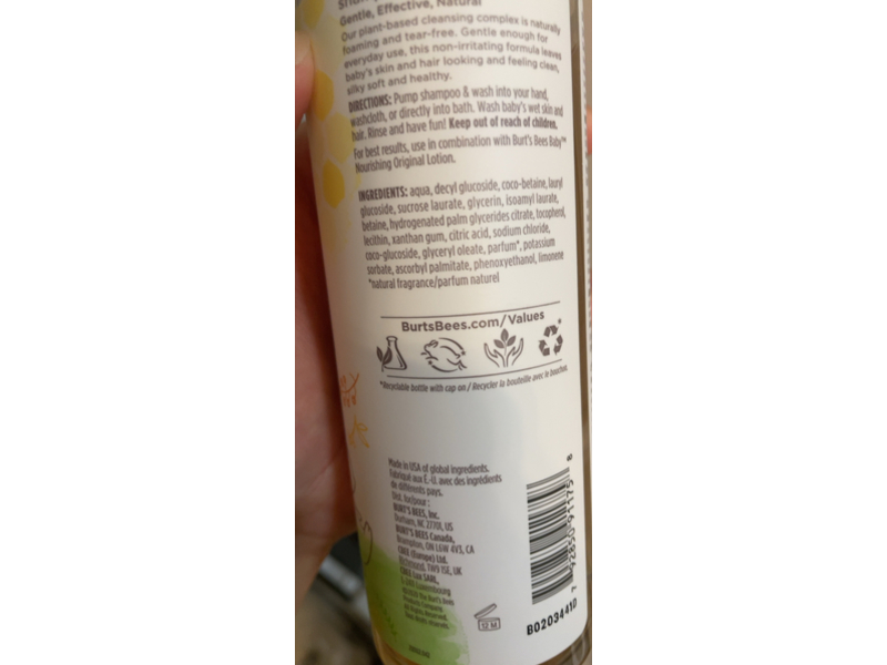 Burt's Bees Baby Shampoo & Wash, 12 fl oz/354.8 mL