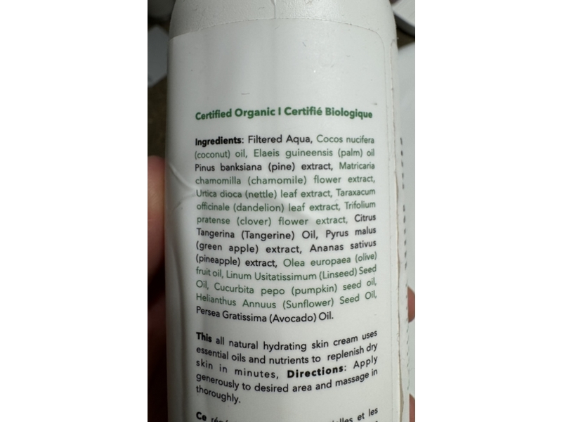 Carina Organics Hydrating Skin Cream, Citrus, 12.2 fl oz/360 mL