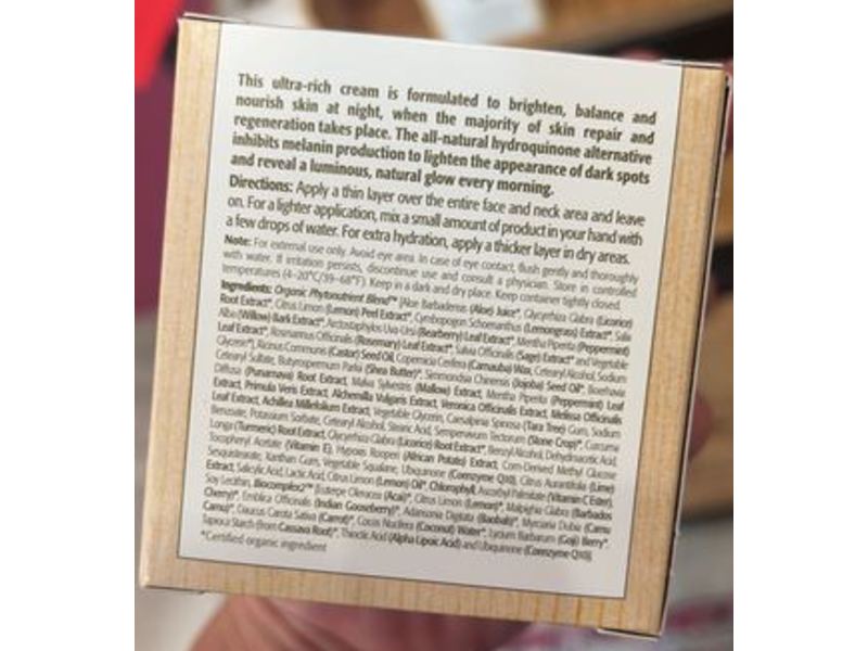 Eminence Bright Skin Overnight Correcting Cream, 2 fl oz/60 mL