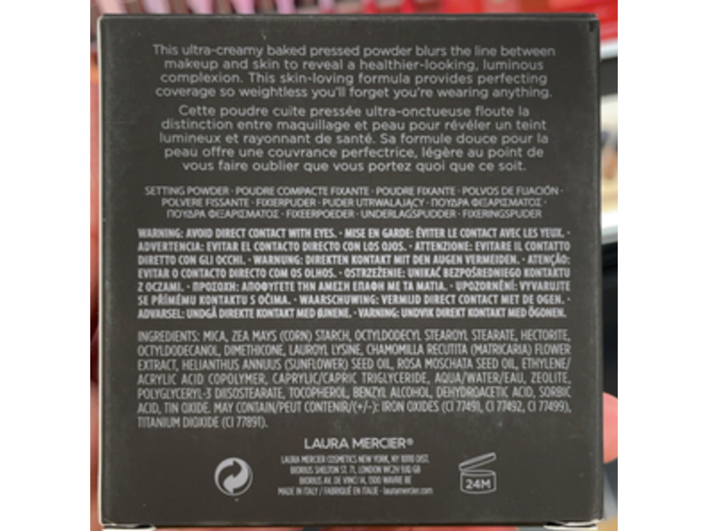 Laura Mercier Real Flawless Luminous Perfecting Pressed Powder, Translucent, 0.24 oz/7 g