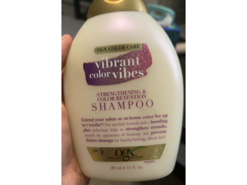 Ogx Vibrant Color Vibes Shampoo,13 fl oz/385 mL