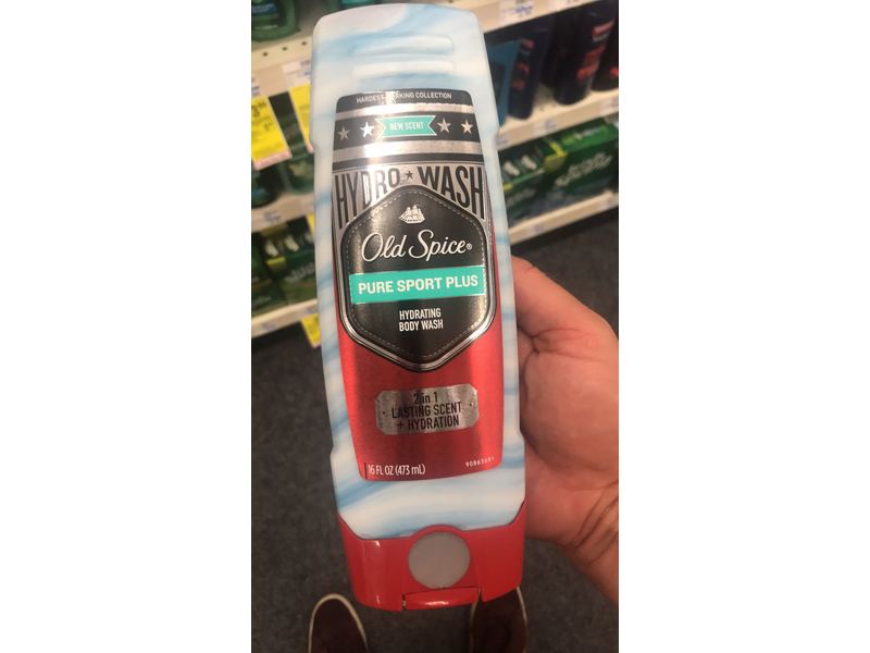Old Spice Hardest Working Collection Hydro Body Wash, Pure Sport Plus, 16 Fluid Ounce