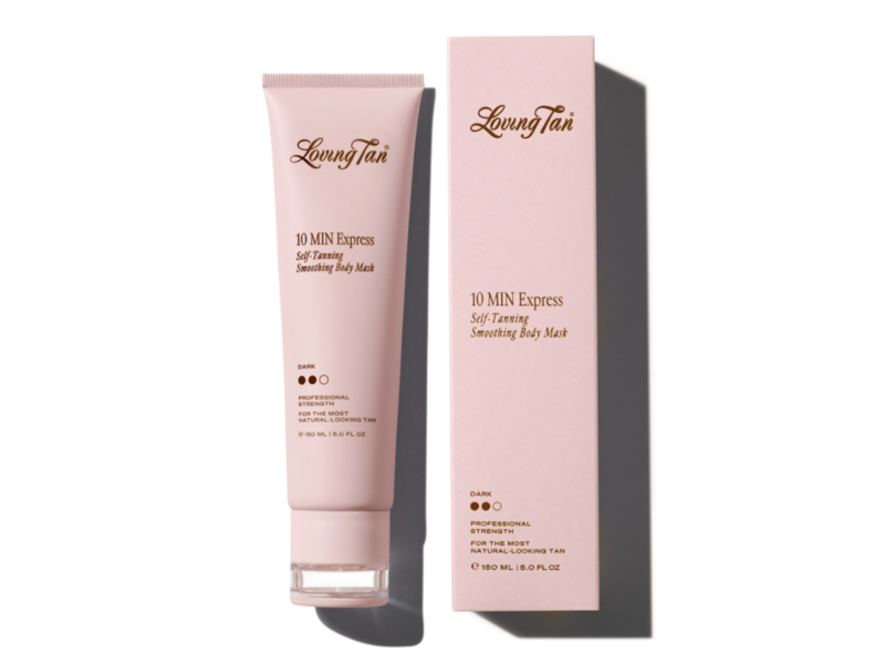 Loving Tan 10 Min Express Self-Tanning Smoothing Body Mask, Dark, 5.0 fl oz/150 mL
